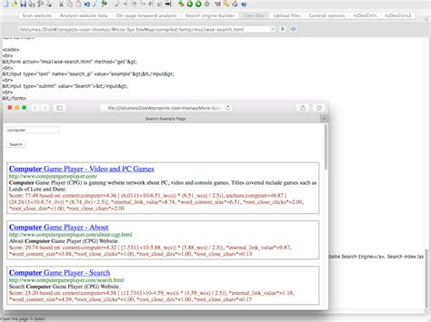 MicroSys A1 Website Search