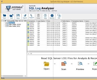 SysTools SQL Log Analyzer