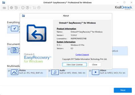 Ontrack EasyRecovery 14 Download Options
